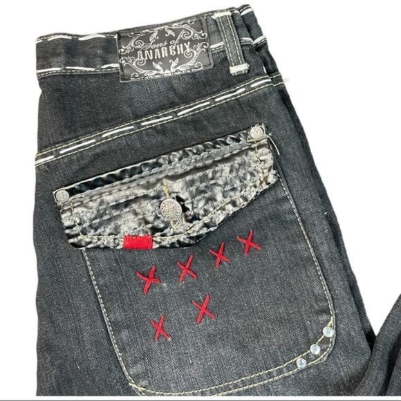 Anarchy Jeans Womens Black - Picture 2 of 6